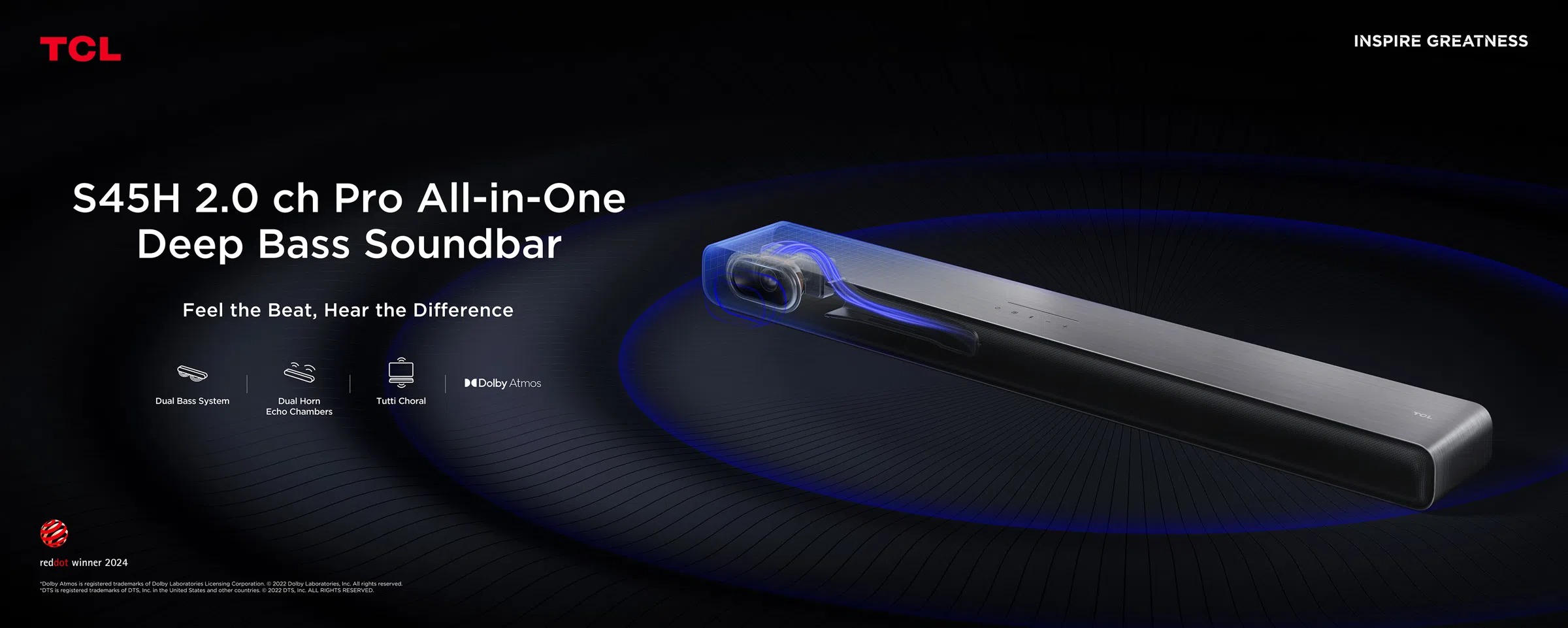 Loa thanh 2.0 TCL S45H
