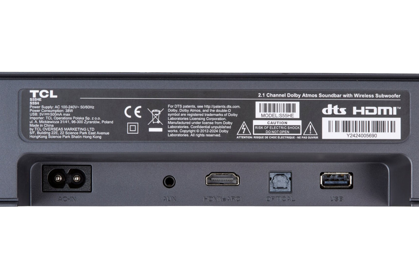 Loa thanh Soundbar TCL 2.1Ch S55H
