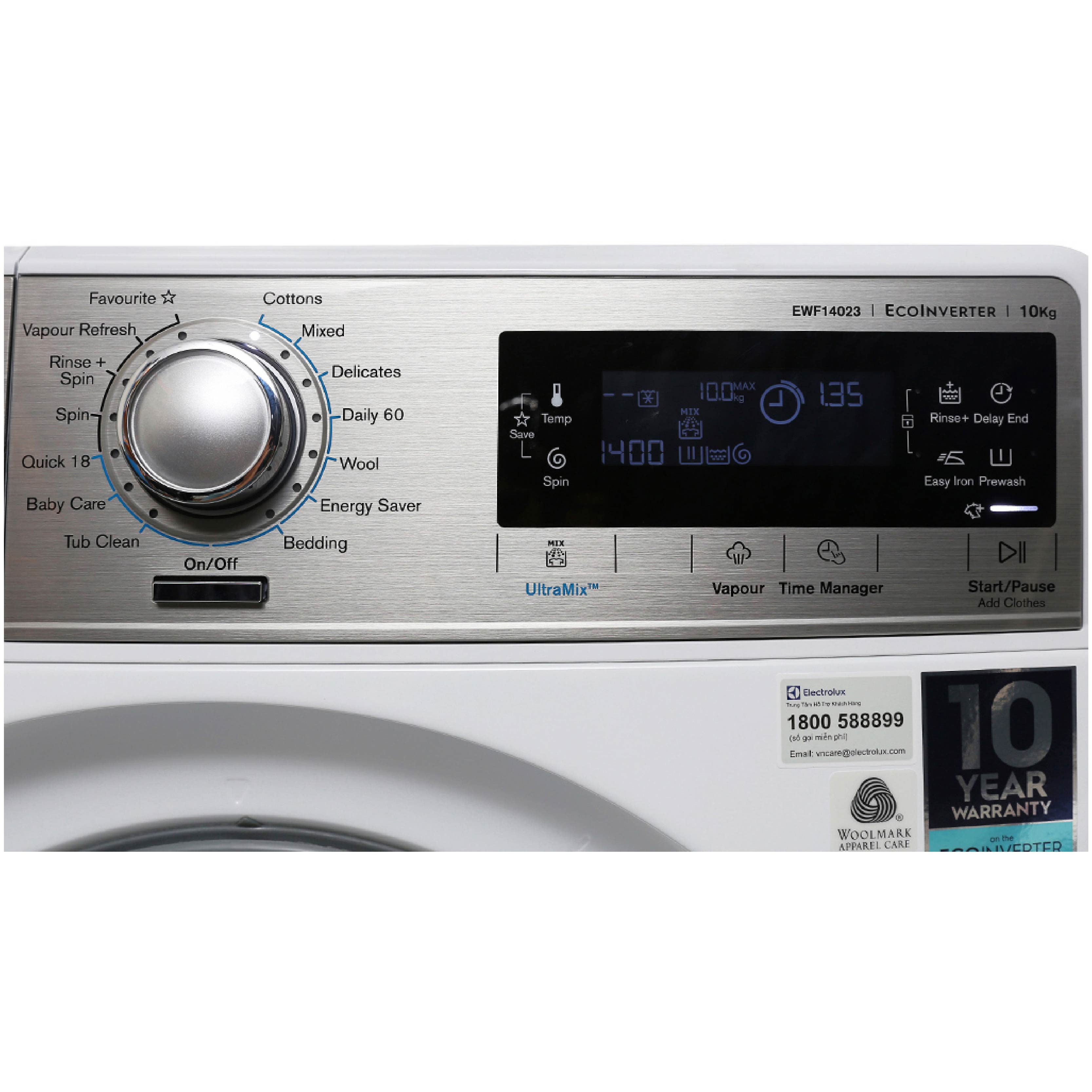 Máy giặt Electrolux inverter 11kg EWF14113