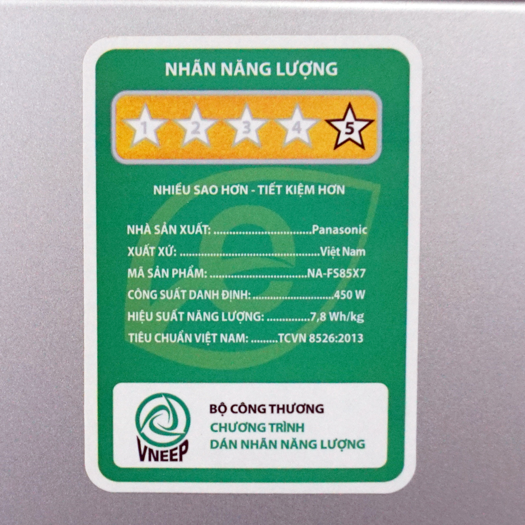 Máy giặt cửa trên Panasonic inverter 8.5Kg NA-FS85X7LRV