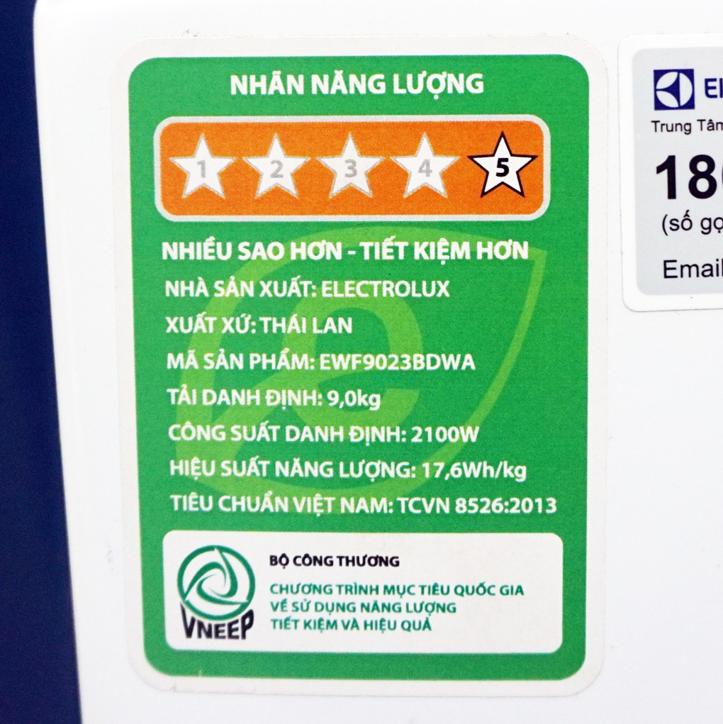 Máy giặt Electrolux 9kg EWF9023BDWA