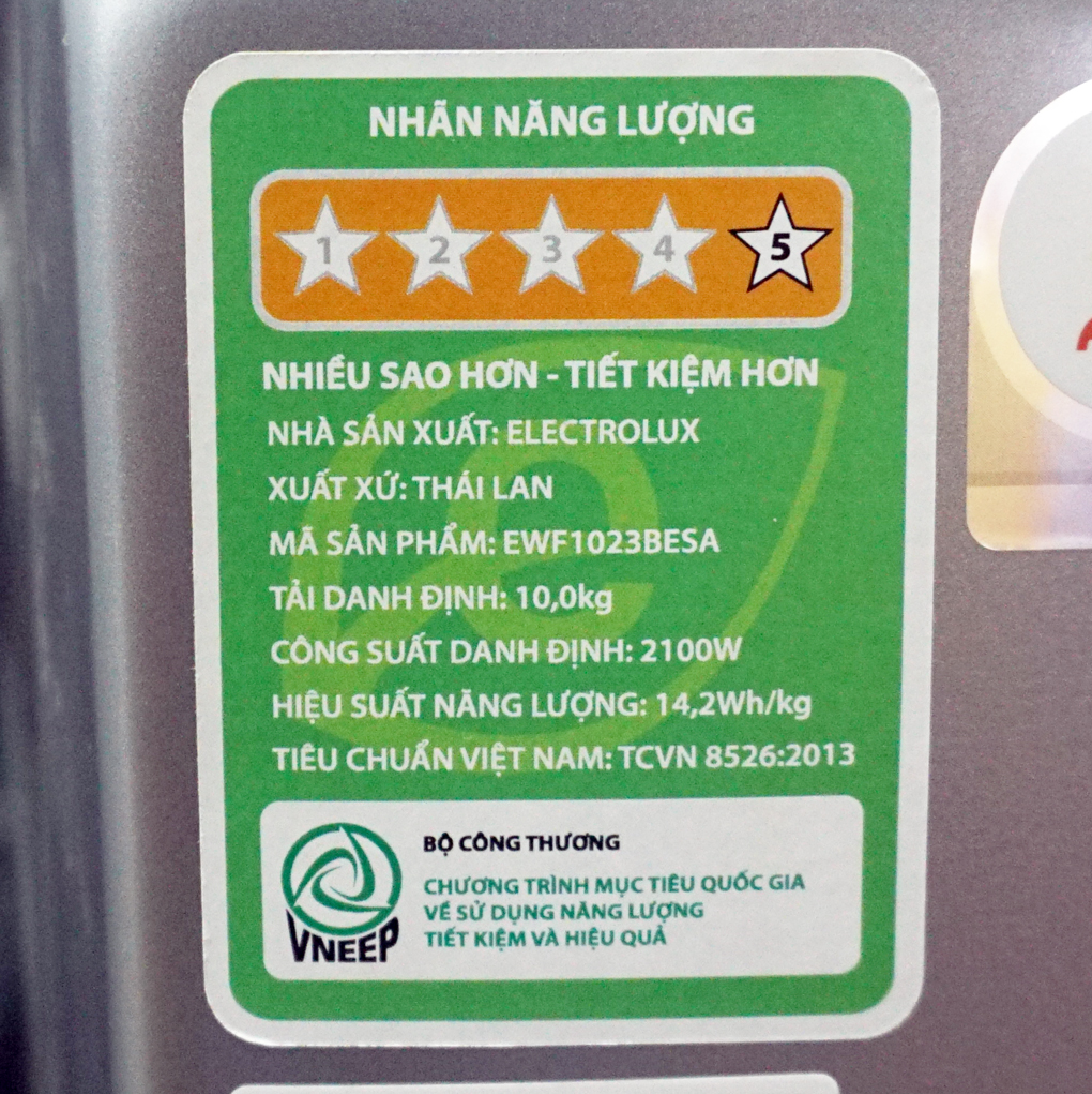 Máy giặt Electrolux 10kg EWF1023BESA