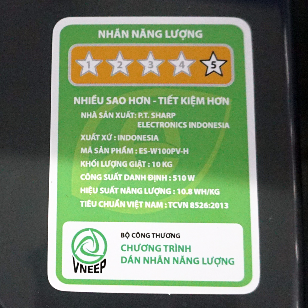 Máy giặt lồng đứng Sharp 10kg ES-W100PV-H