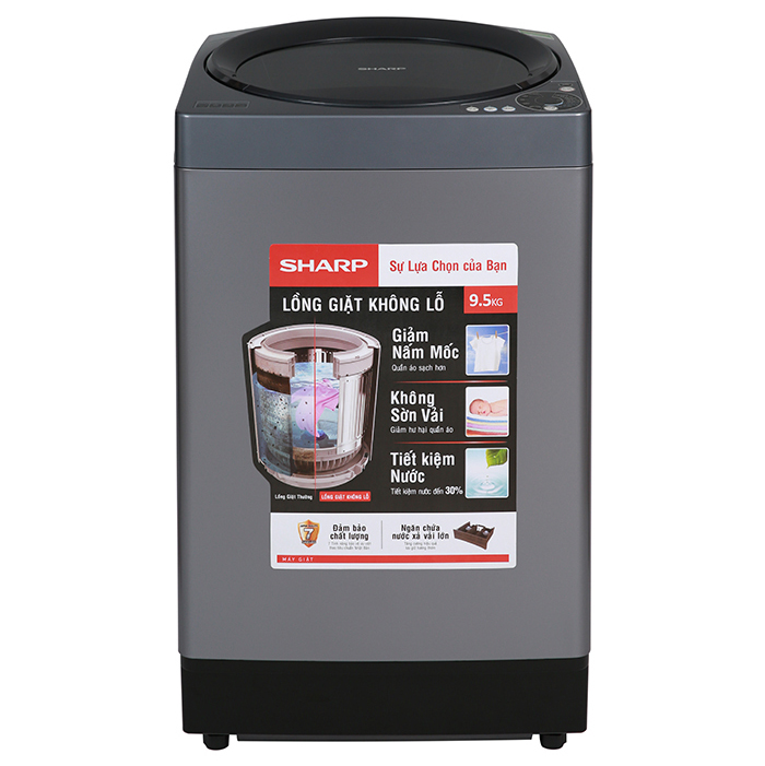 Máy giặt lồng đứng Sharp 9.5kg ES-W95HV-S