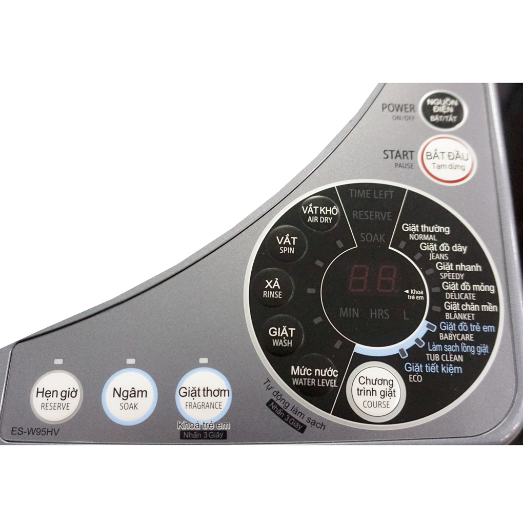 Máy giặt lồng đứng Sharp 9.5kg ES-W95HV-S