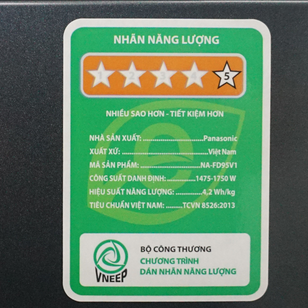 Máy giặt lồng đứng Panasonic inverter 9.5kg NA-FD95V1BRV