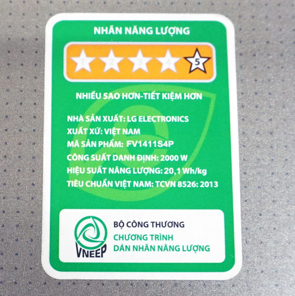 Máy giặt LG 11kg inverter FV1411S4P