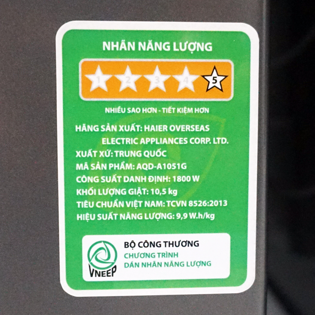 Máy giặt Aqua 10.5kg Inverter AQD-A1051G.S