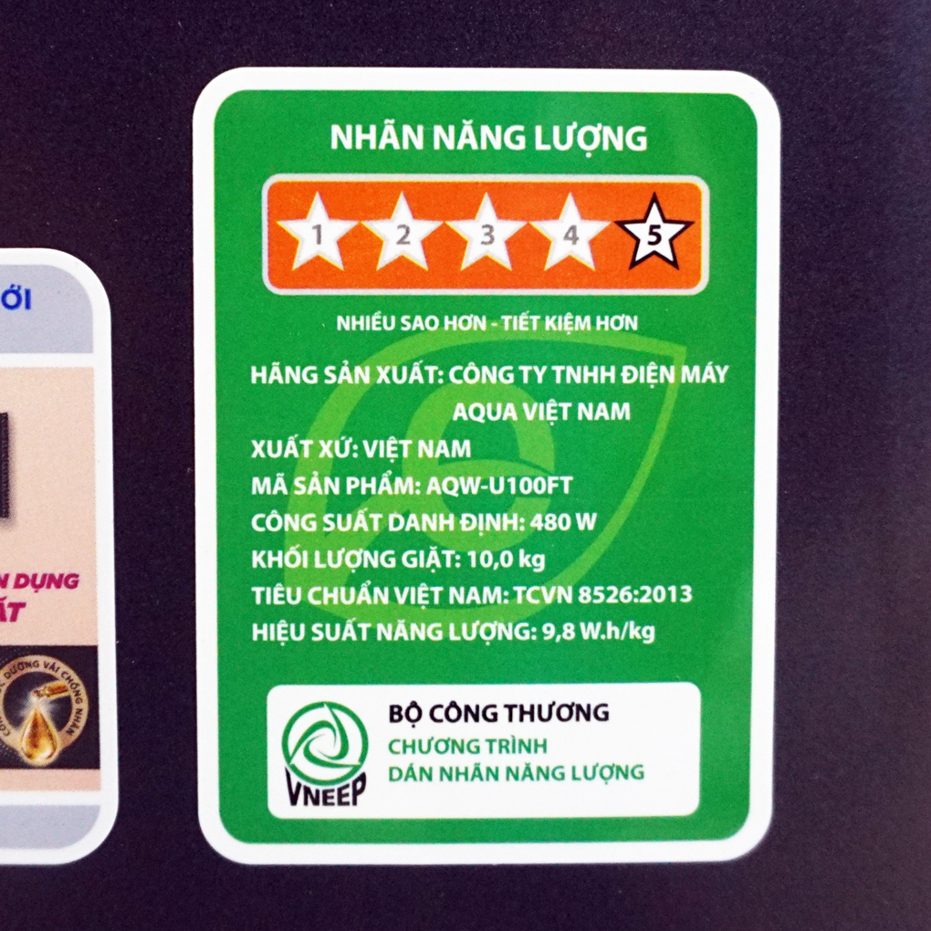 Máy giặt Aqua 10kg AQW-U100FT(BK)