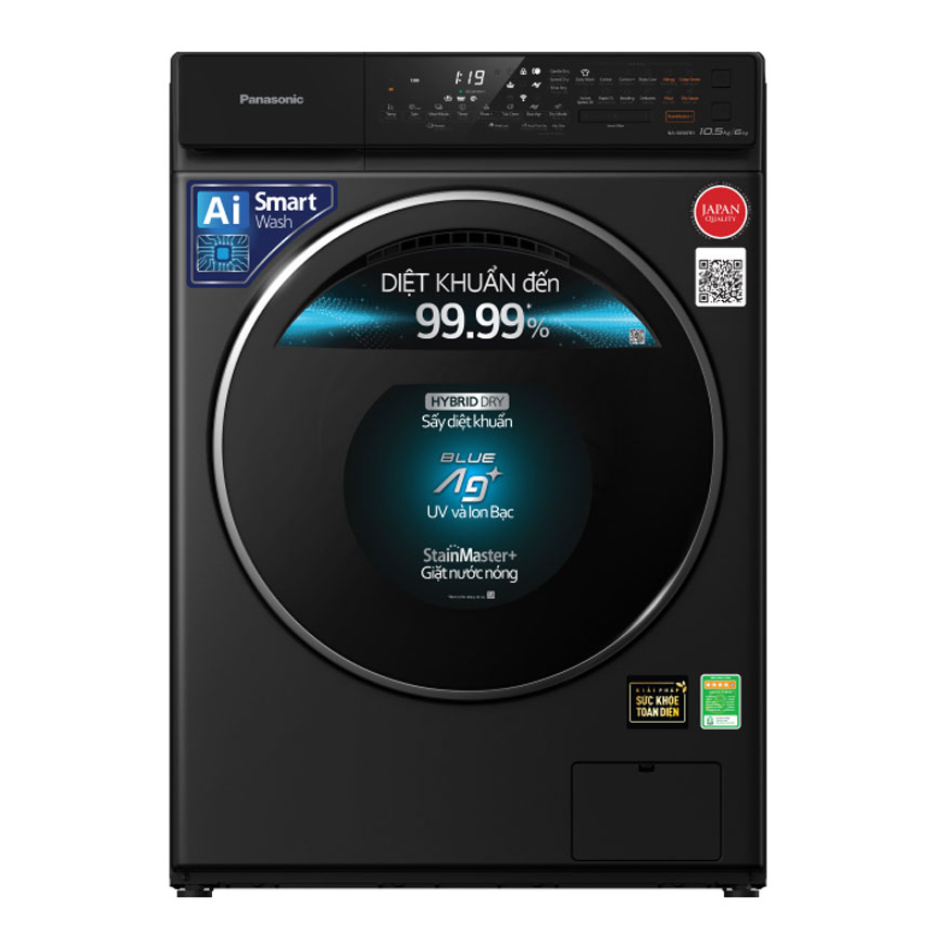 Máy giặt sấy 3Di Inverter Panasonic 10/2kg NA-V105FR1BV