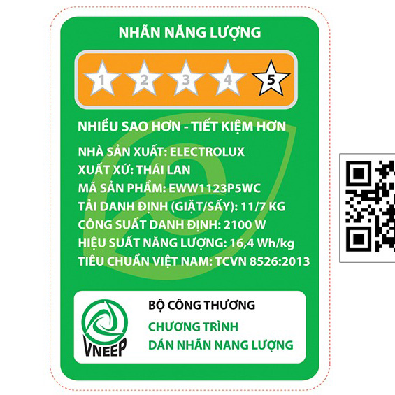 Máy giặt sấy Electrolux 11/7kg UltimateCare 500 EWW1123P5WC