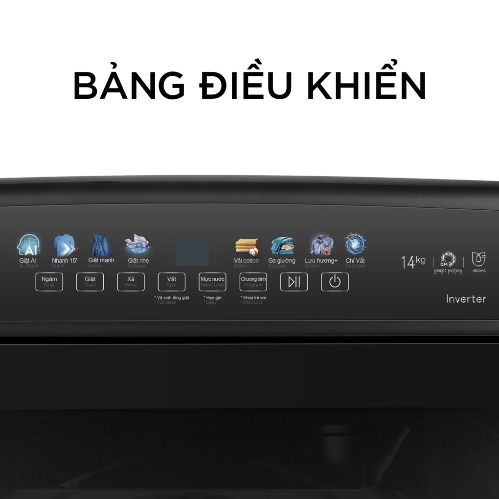 Máy giặt Aqua 13kg inverter AWM13-B2158L(B)