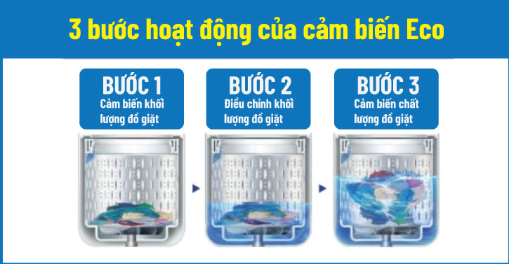 Ba bước hoạt động của cảm biến Eco