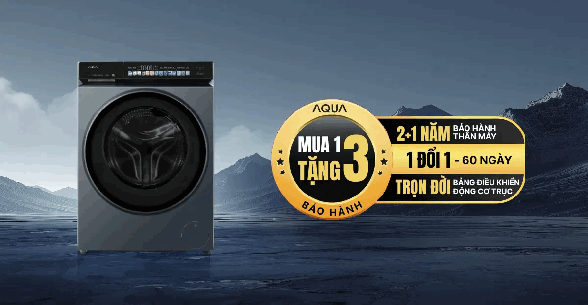 máy giặt sấy Aqua Inverter 10/6kg AWD10-BP4377U1L(GN)