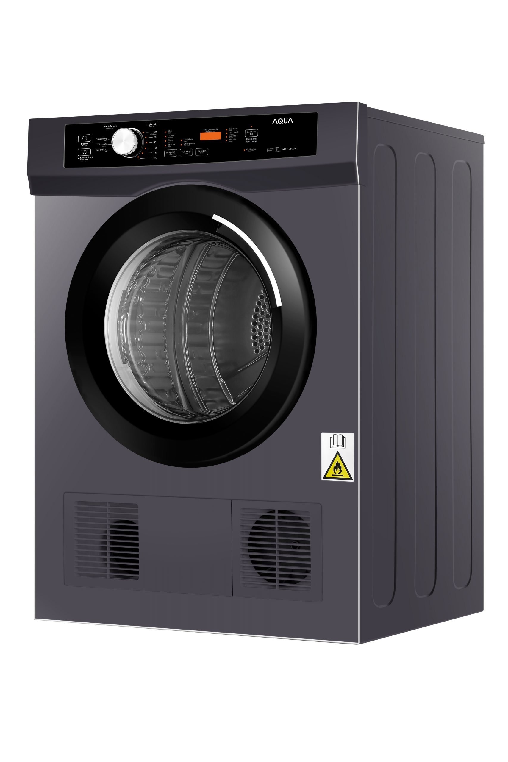 Máy sấy thông hơi 8kg Aqua AQH-V800H.SS