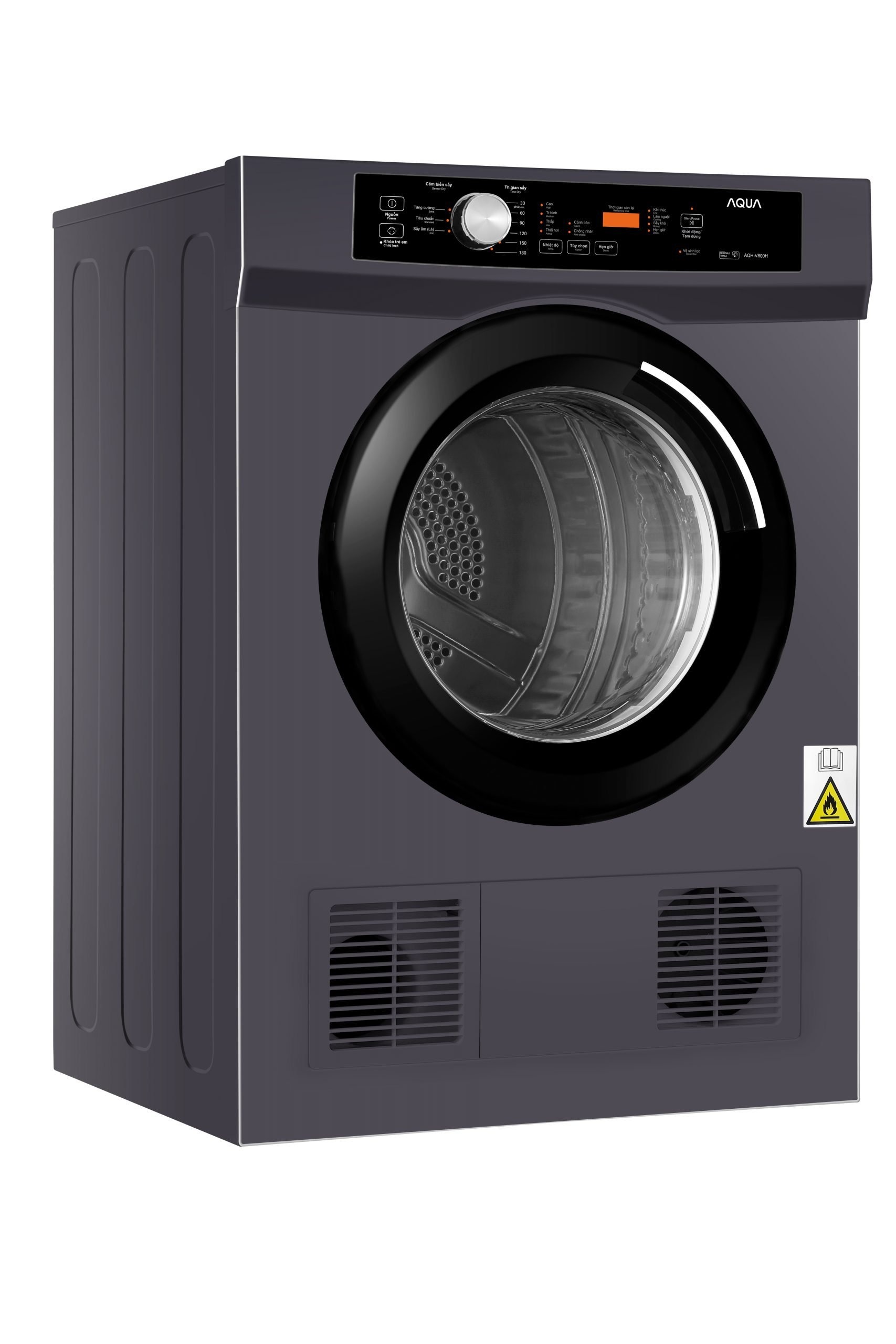 Máy sấy thông hơi 8kg Aqua AQH-V800H.SS