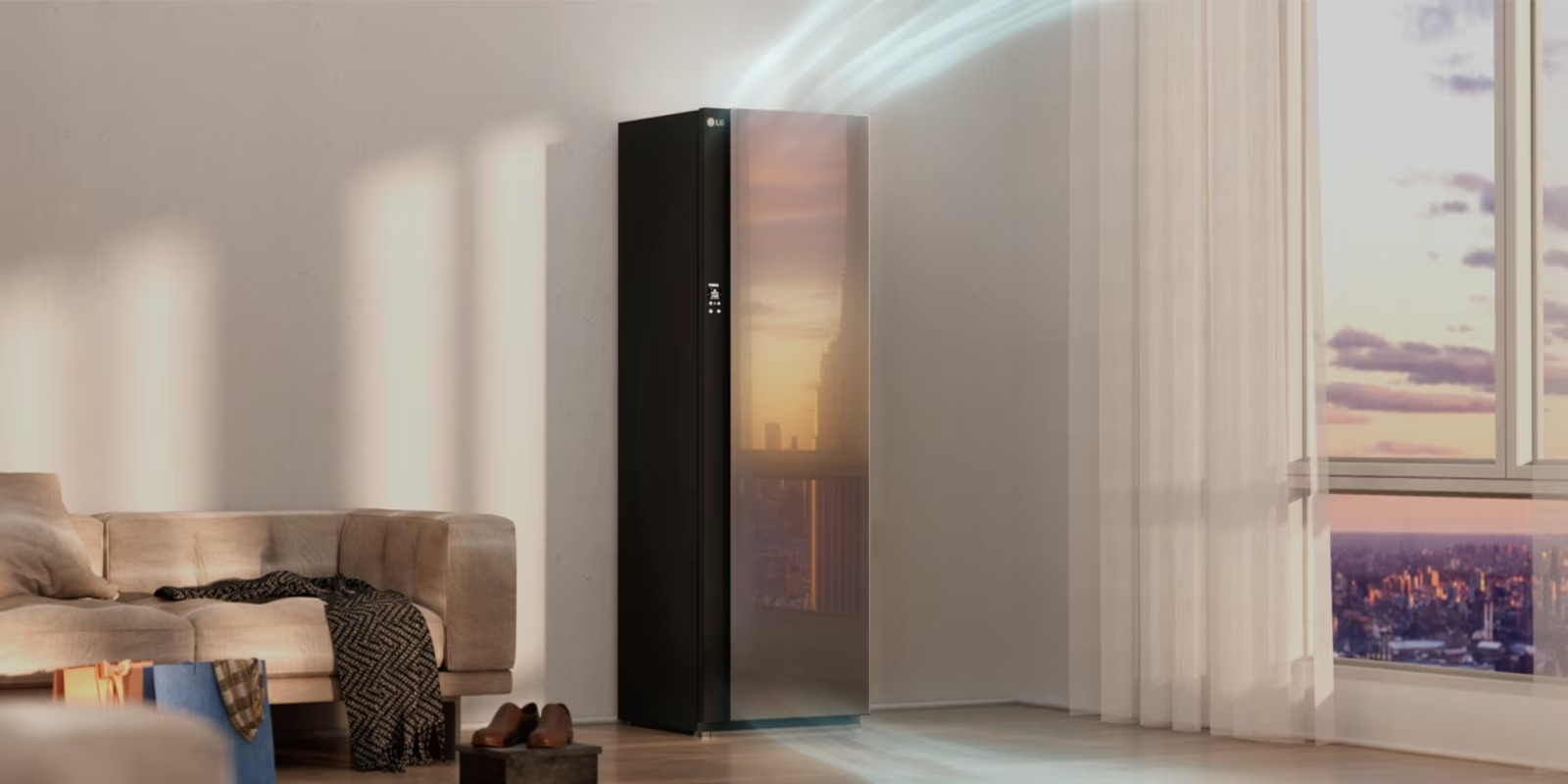 Tủ chăm sóc quần áo LG Styler SC5GMR80H 5 móc Màu gương kính đen 