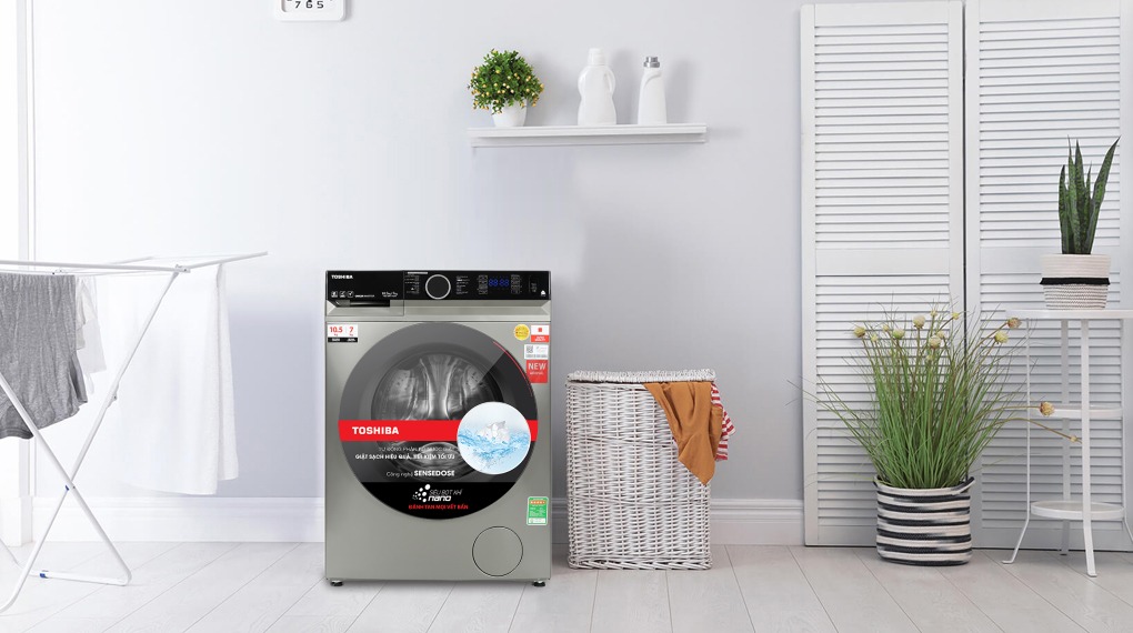 Máy giặt sấy Toshiba Inverter 10.5/7kg TWD-BM115GF4V(SK)