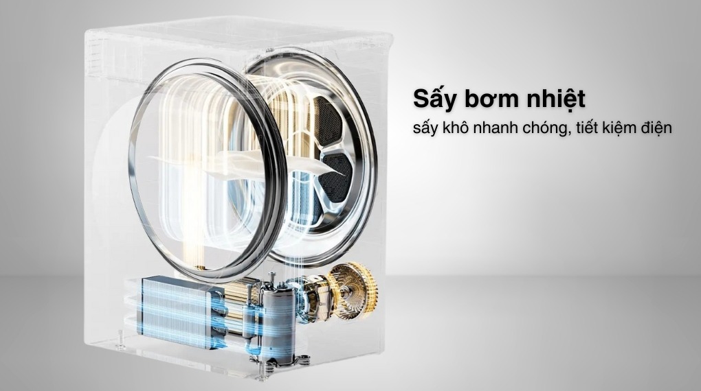 Máy sấy bơm nhiêt Toshiba 8kg TD-T37BS90HWV(WT)