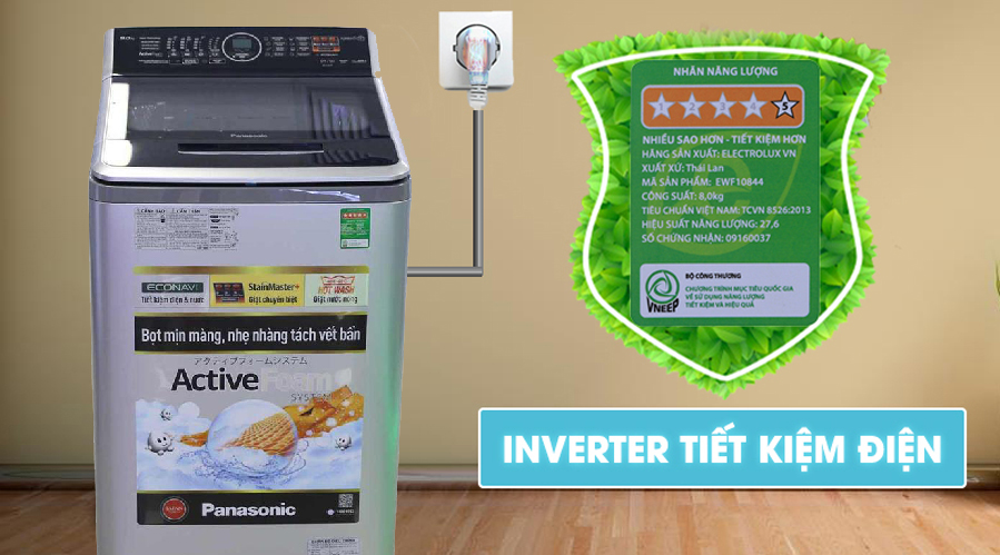 Công nghệ Inverter - Máy giặt 10 kg Panasonic NA-FS10V7LRV Công nghệ Inverter - Máy giặt 10 kg Panasonic NA-FS10V7LRV