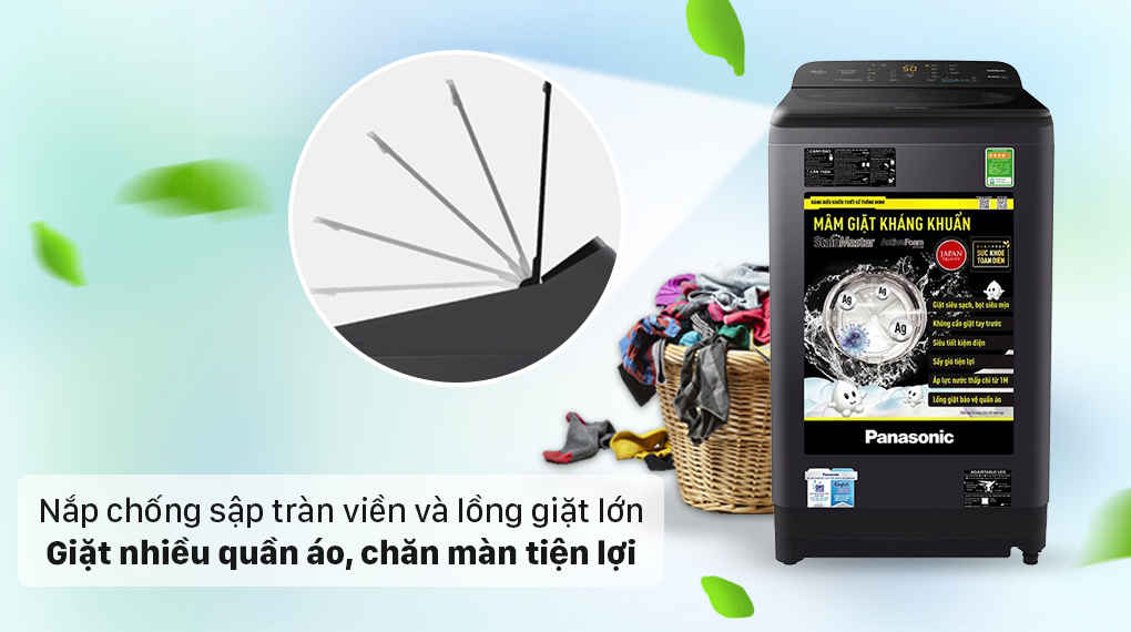 Máy giặt lồng đứng Panasonic 9kg NA-F90S10BRV