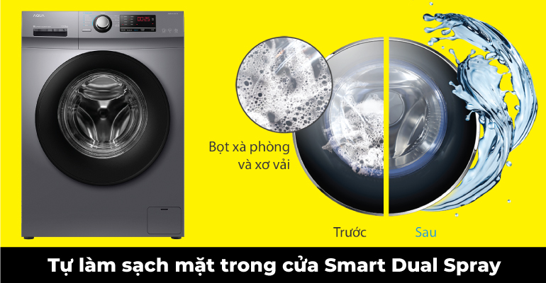 Tự l&agrave;m sạch mặt trong cửa Smart Dual Spray