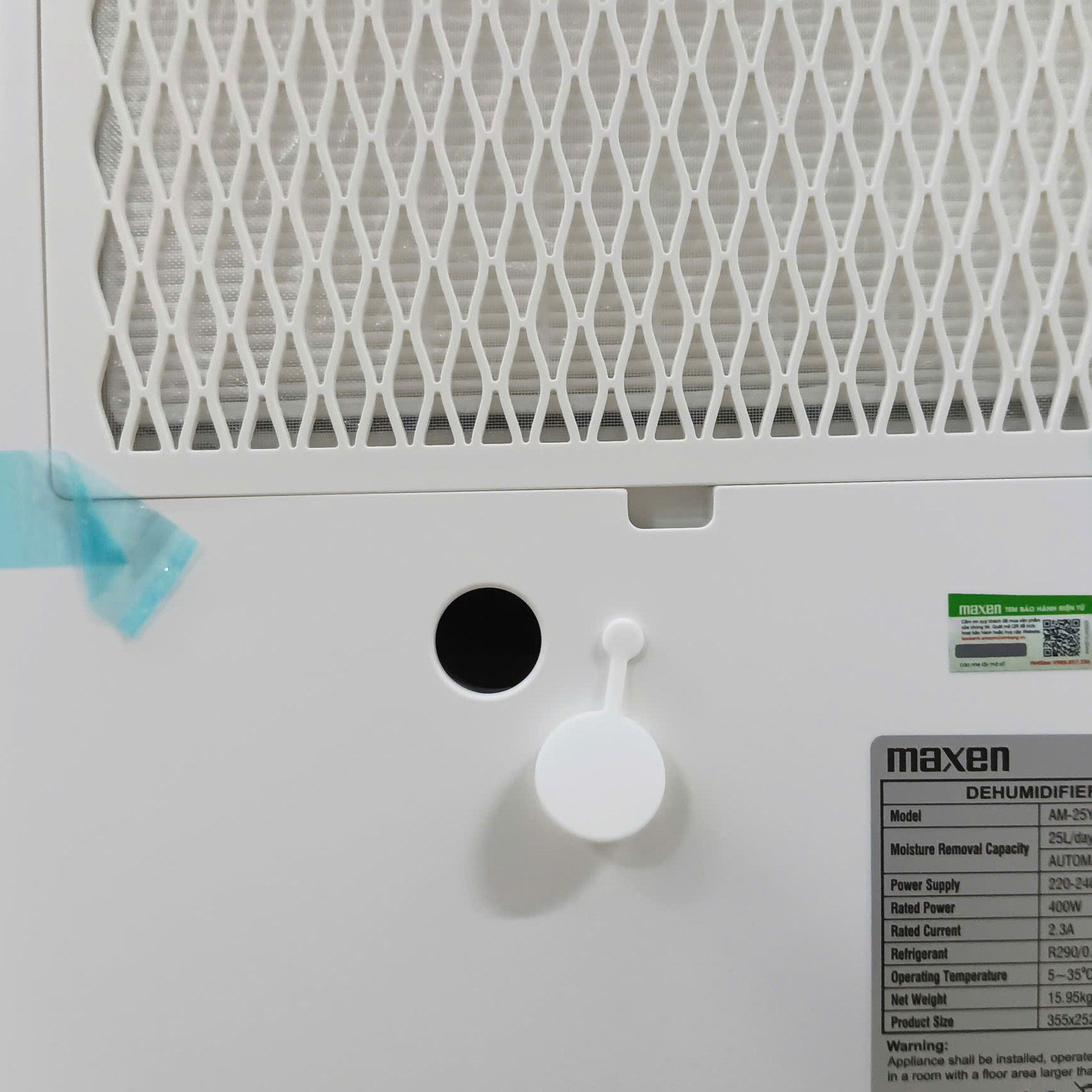 Máy hút ẩm, lọc không khí Amcom Maxen AM-25YL, Phòng < 60m2