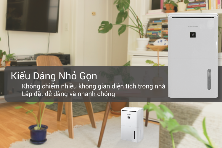 M&aacute;y Tạo Ion V&agrave; H&uacute;t Ẩm Sharp DW-D12A-W (4L)