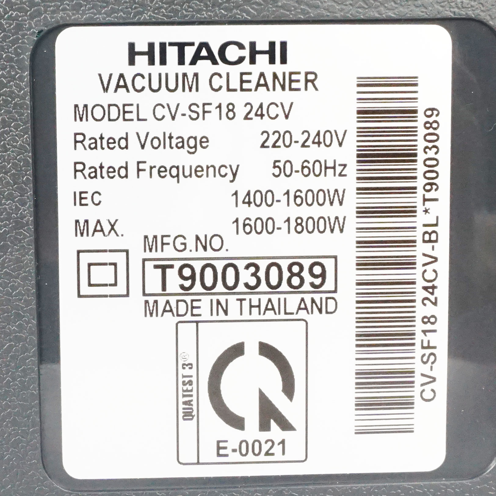 Máy hút bụi Hitachi CV-SF18 công suất 1800W