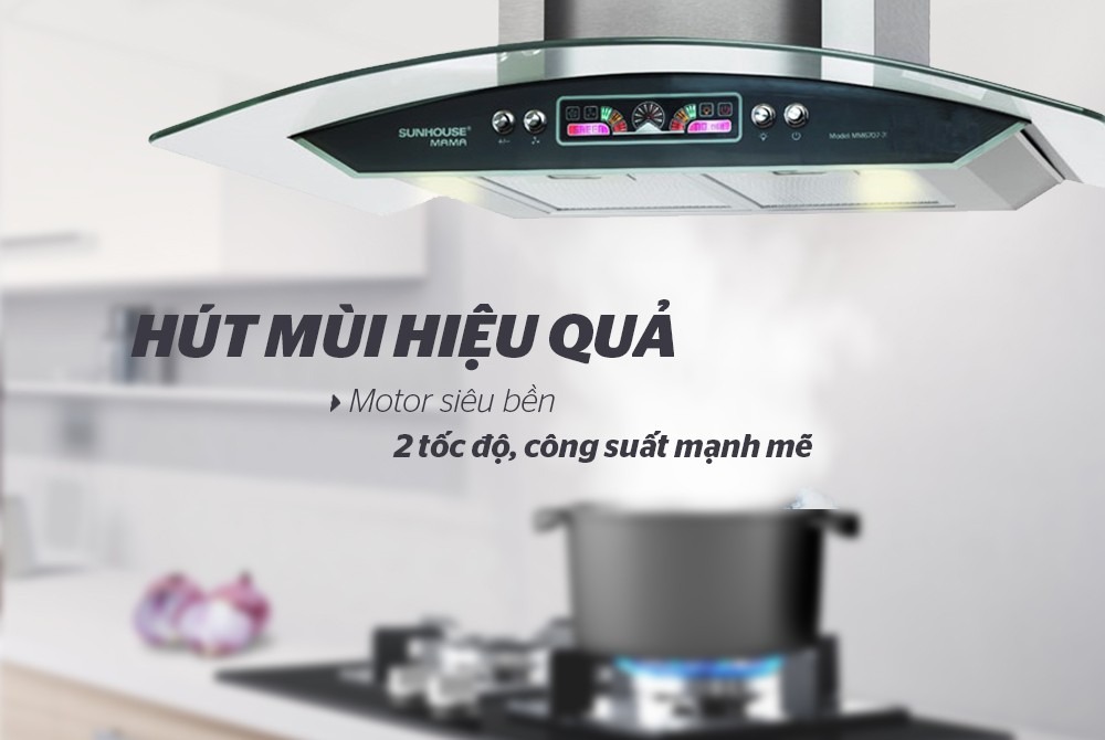 Hút mùi kính cong Sunhouse MM6707-70