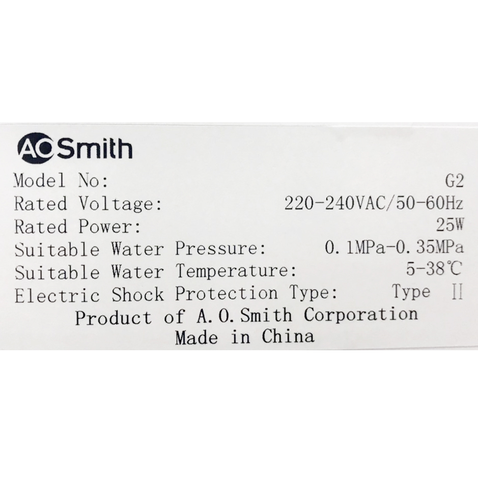 Máy lọc nước RO AO smith G2