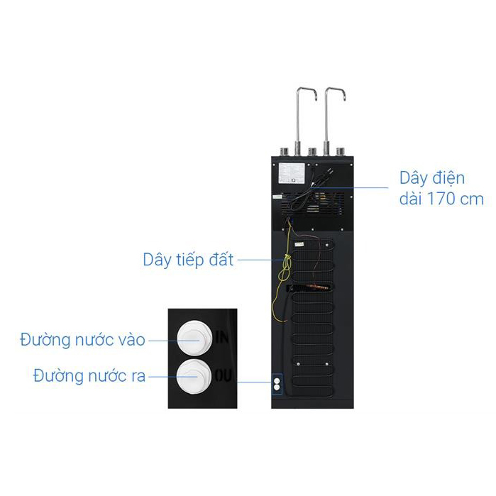 Máy lọc nước nóng, lạnh, Hydrogen RO Kangaroo KG11A3, 11 lõi lọc