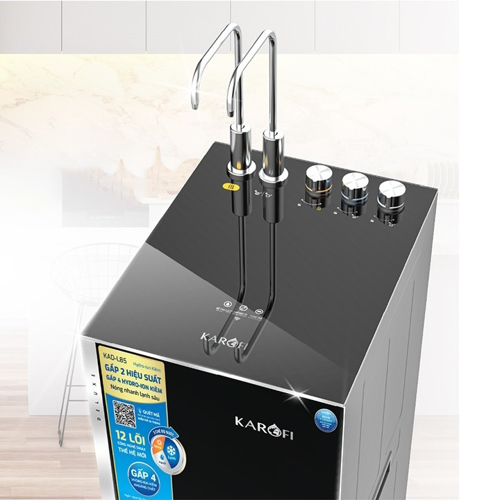 Máy lọc nước 12 lõi nóng lạnh Karofi KAD-L85