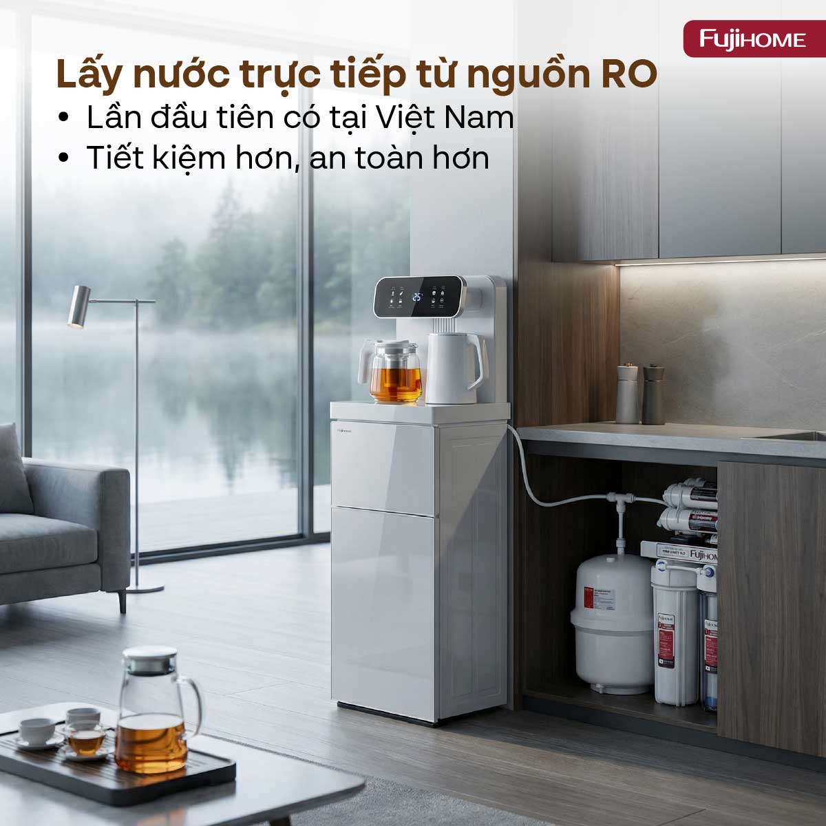 kết nối trực tiếp với hệ thống lọc RO