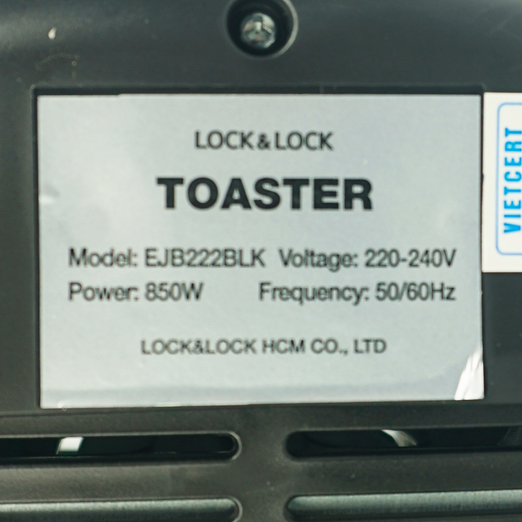 Máy nướng bánh mì LOCK &amp; LOCK 222BLK