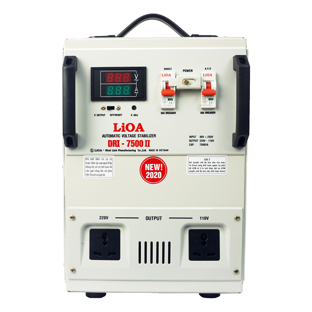 Ổn áp Lioa DRI-7500II dải 90-250V công suất 4000W