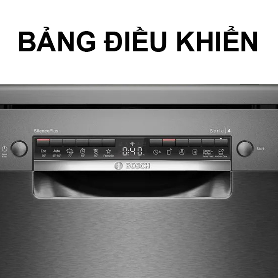 Máy rửa bát độc lập Serie 4 Bosch SMS4EMC06E, 14 bộ Châu Âu