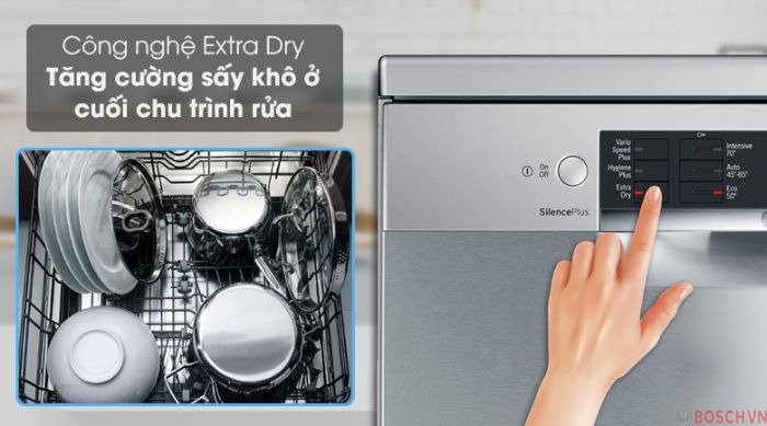 Máy rửa bát Bosch SMS4HCI48E, 14 bộ Châu Âu
