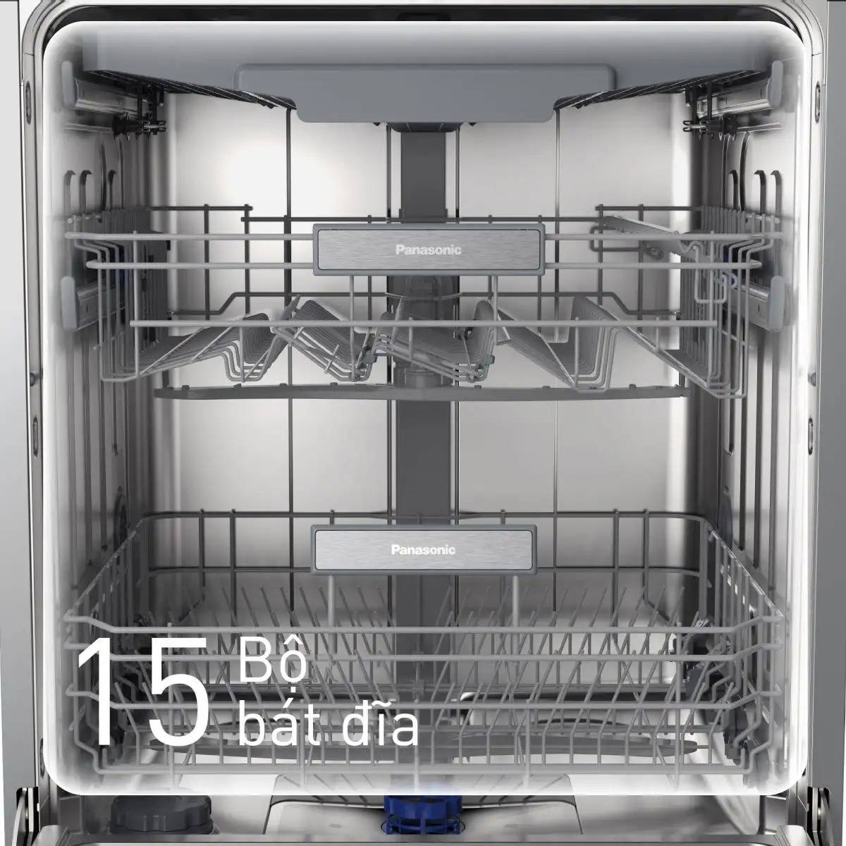Máy rửa bát Panasonic NP-6V4MUEVN,&nbsp;15 bộ bát đĩa