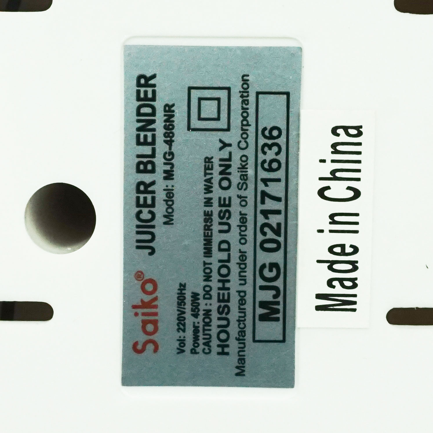 Máy xay sinh tố, máy ép đa năng Saiko MJG-486NR