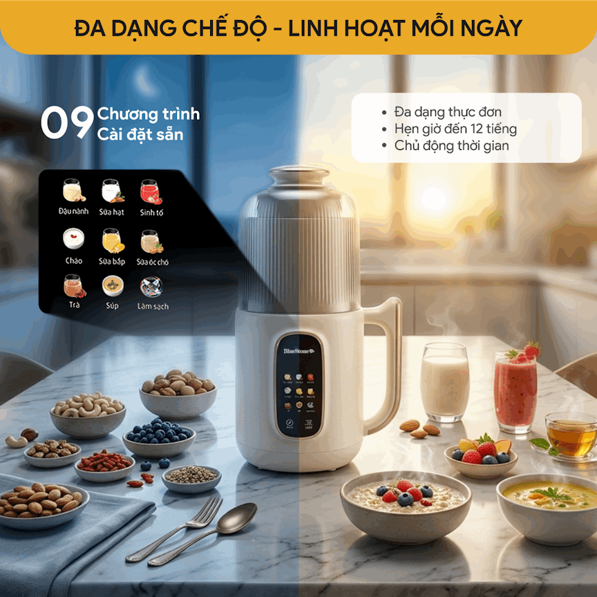Máy xay sữa hạt Bluestone 1 lít SMB-7327