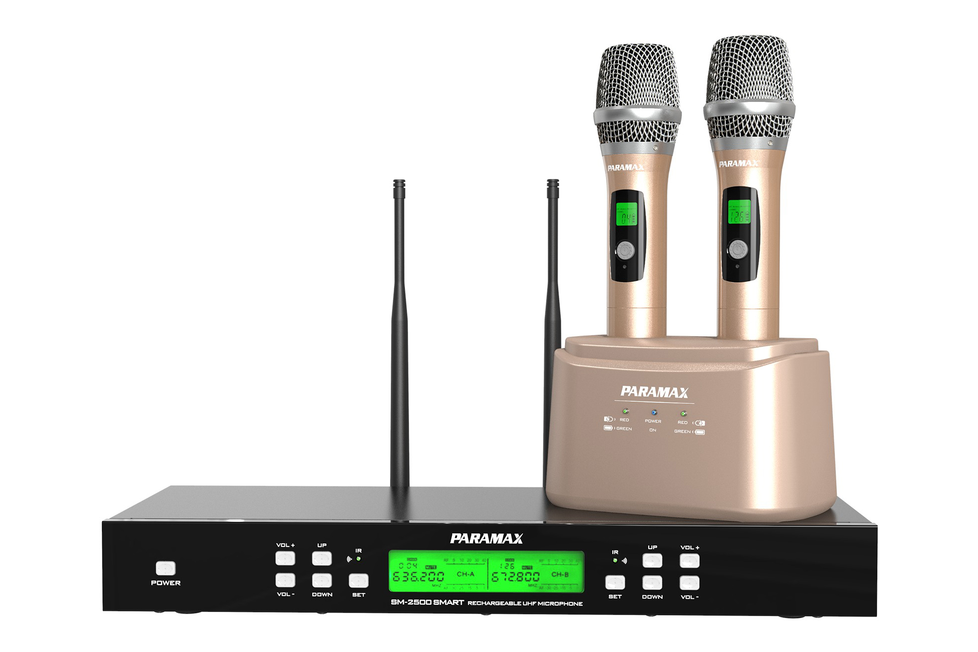 Micro không dây UHF Paramax sạc tự động SM-2500 SMART