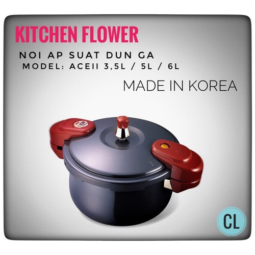 Nồi áp suất đun ga KITCHEN FLOWER 6L - ACEII6
