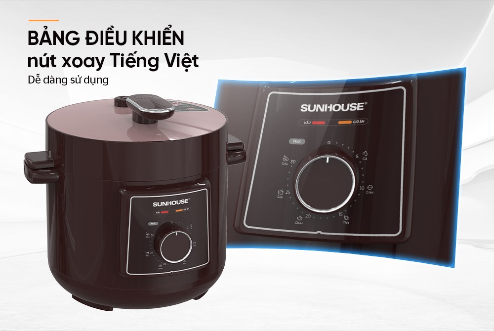 Nồi áp suất điện Sunhouse 4 lít SHD1540