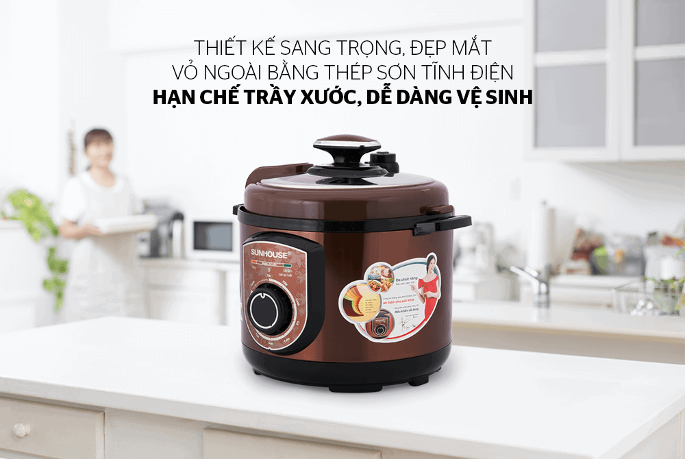 Nồi áp suất điện 5L Sunhouse SHD1550