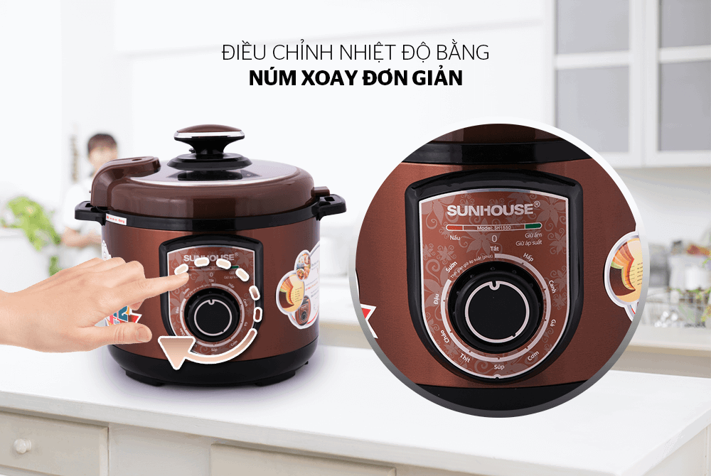 Nồi áp suất điện 5L Sunhouse SHD1550