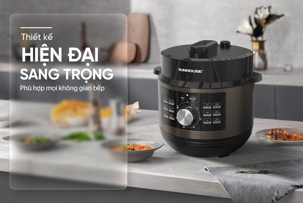 Nồi áp suất điện Sunhouse 6 lít SHD1656
