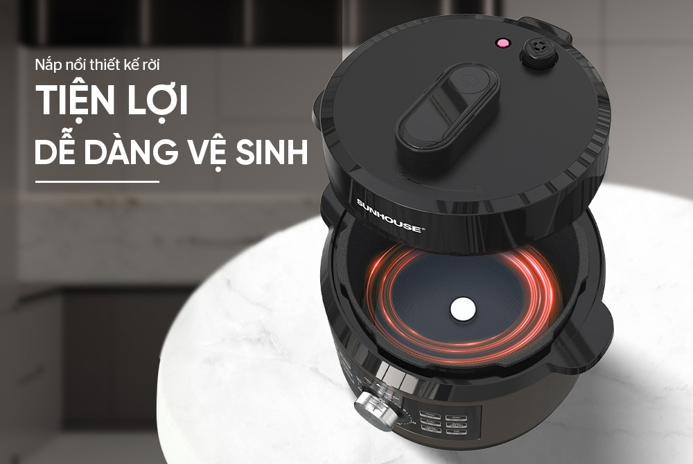 Nồi áp suất điện Sunhouse 6 lít SHD1656
