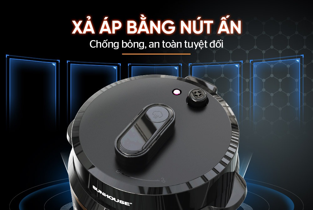 Nồi áp suất điện Sunhouse 6 lít SHD1656
