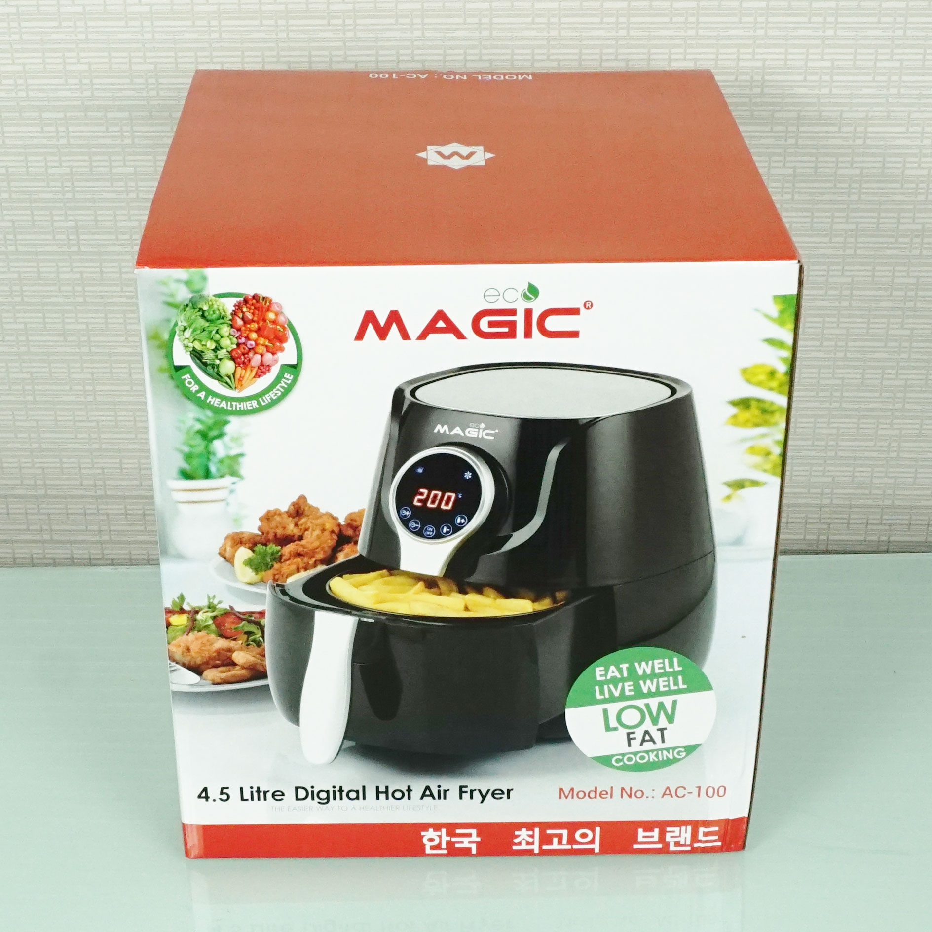 Nồi chiên không dầu 4.5 lít Eco Magic AC-100 nhập khẩu Thái Lan